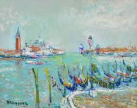 Yolande Ardissone Painting, Harbor Scene - Sold for $6,080 on 10-26-2024 (Lot 332).jpg